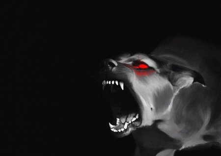 Собака оскал