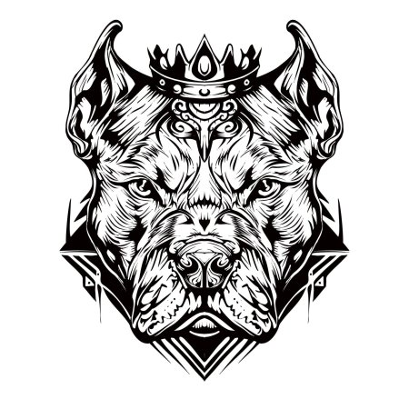 Тату питбуль эскиз