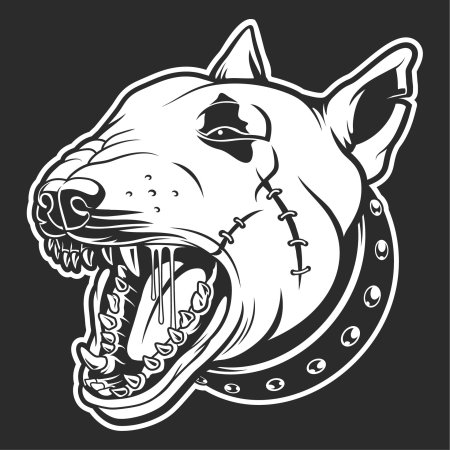 Эскиз тату бультерьер