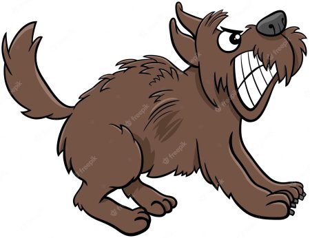 Angry dog cartoon