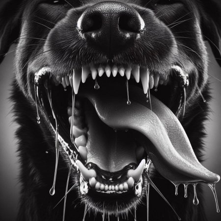 Собака оскал