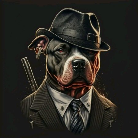 Картина питбуль