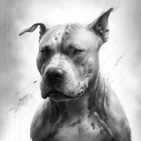 Питбуль картина