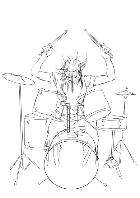 Барабанщик референс позы