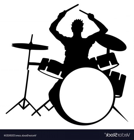 Силуэт барабанщика