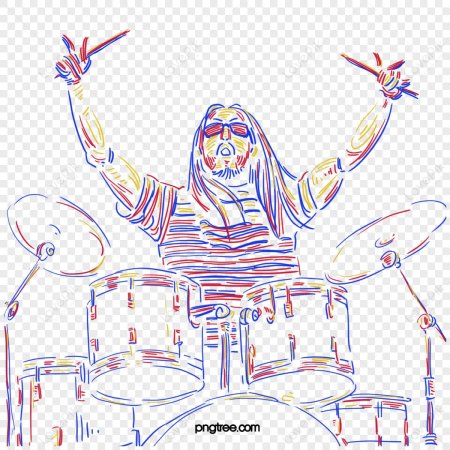 Барабанщик трафарет