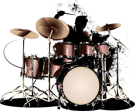 Барабан на белом фоне