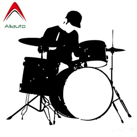 Силуэты музыкантов барабанщик