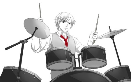 Барабанщик аниме арт