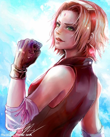 Сакура реалистичные арты