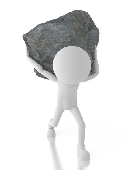 Человечек с тяжелым мешком