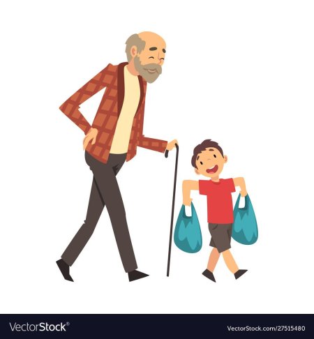 Мальчик и дедушка