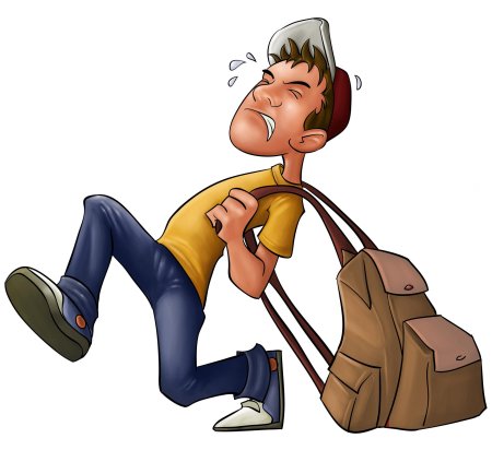 Шарж с рюкзаком