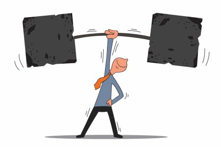 Поднятие тяжести карикатура