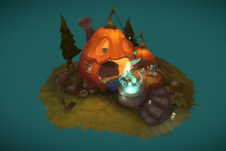 Хэллоуин арт тыквы со свечами