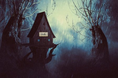 Дом ведьмы на болоте
