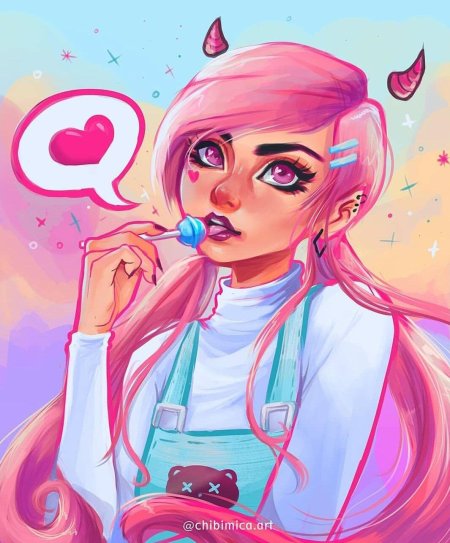 Розовые арты легкие