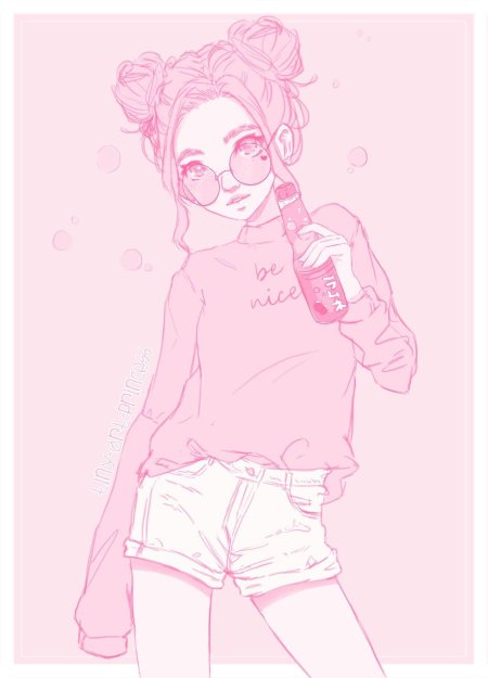 Розовые рисунки для срисовки