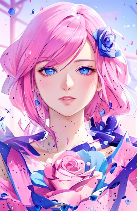 Аниме девушка с голубыми глазами