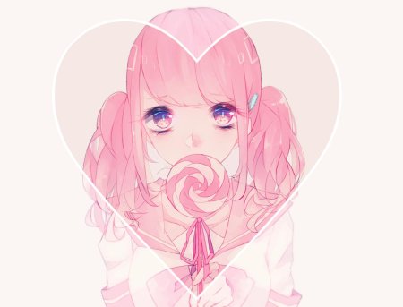 Аниме розовые волосы