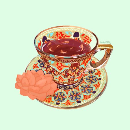 Ягодный чай рисунок