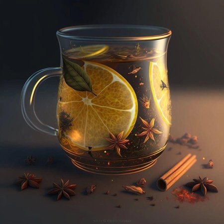 Глинтвейн акварель