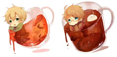 Хеталия англия пьет чай