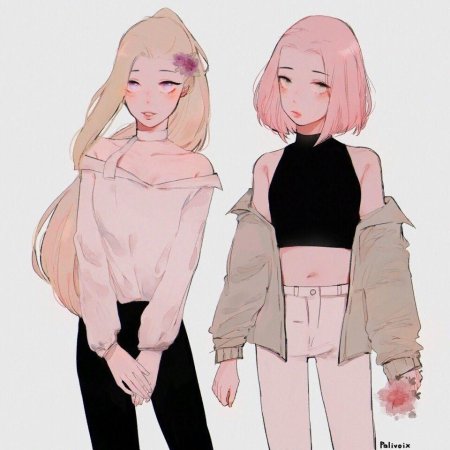 Сакура ино и хината арт