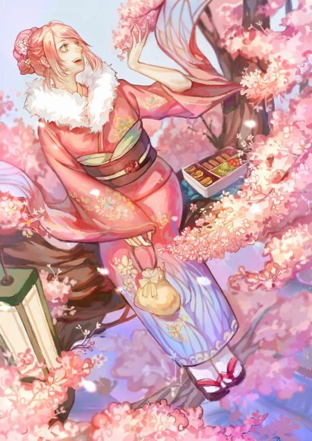 Сакура харуно в кимоно