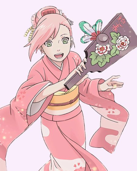 Сакура харуно в кимоно