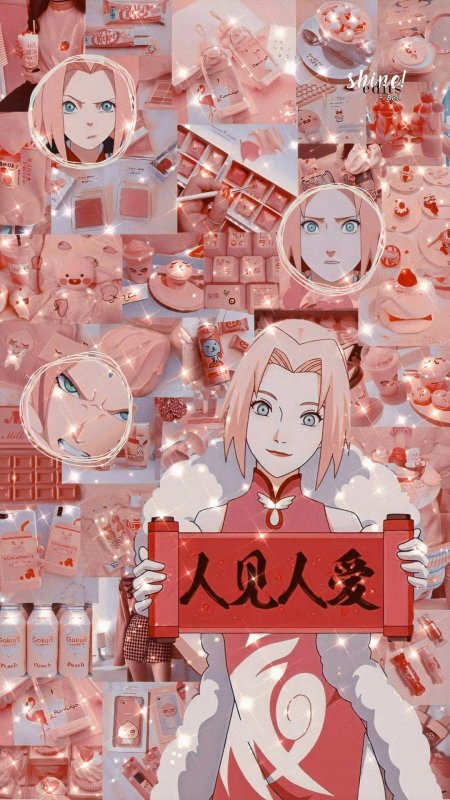 Сакура харуно эстетика коллаж