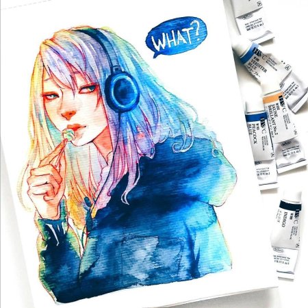 Иллюстрации акварельными маркерами