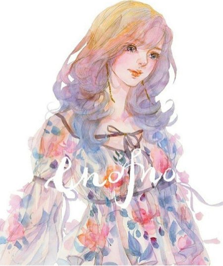 Арт девушка акварель