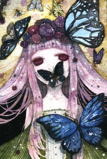 Голубая бабочка