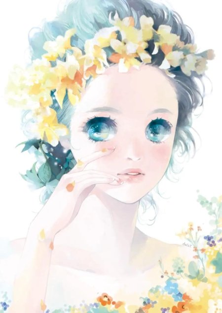 Девушка с венком арт