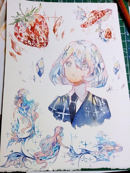 Девушка скетч акварель