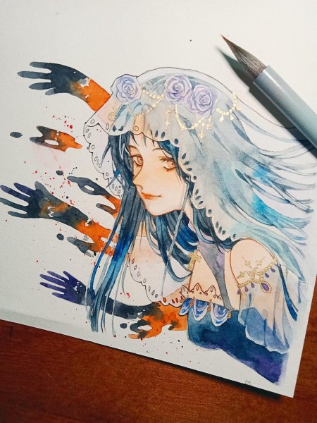 Иллюстрации акварельными маркерами