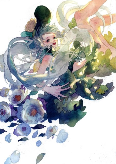 Хатсуне мику арт акварель