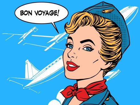 Стюардесса поп арт