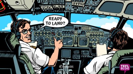 Пилот в кабине самолета