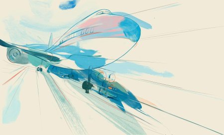 Самолет графический дизайн