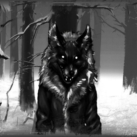 Чернобурая лисица арт