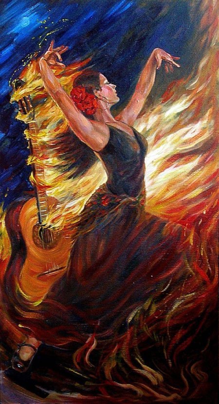 Фламенко танцовщица картина испания