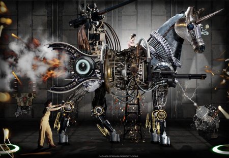 Завод в стиле стимпанк