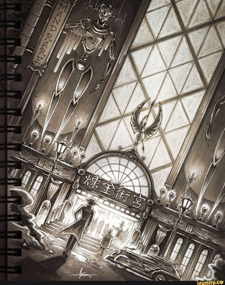 Арт деко город дизельпанк