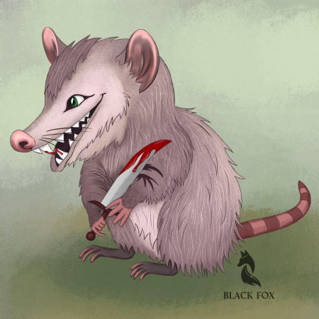 Опоссум рисунок