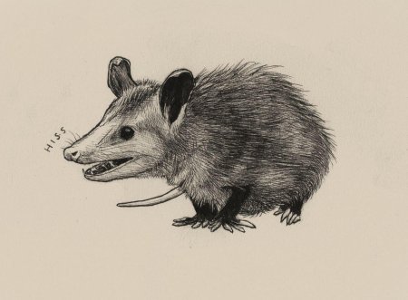 Сумчатая крыса опоссум арт