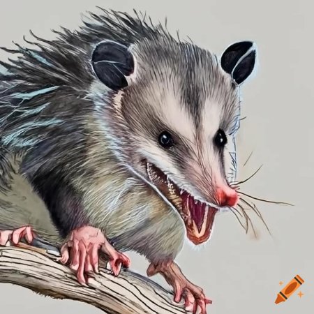 Животное опоссум