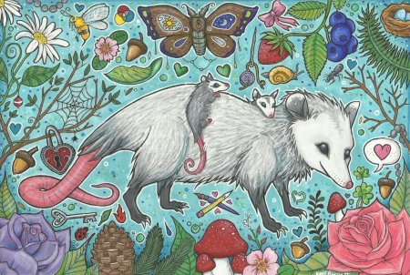 Опоссум рисунок