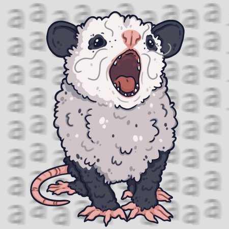 Стикеры опоссум